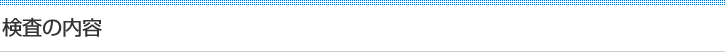 検査の内容