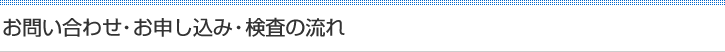 お問い合わせ・お申し込み・検査の流れ